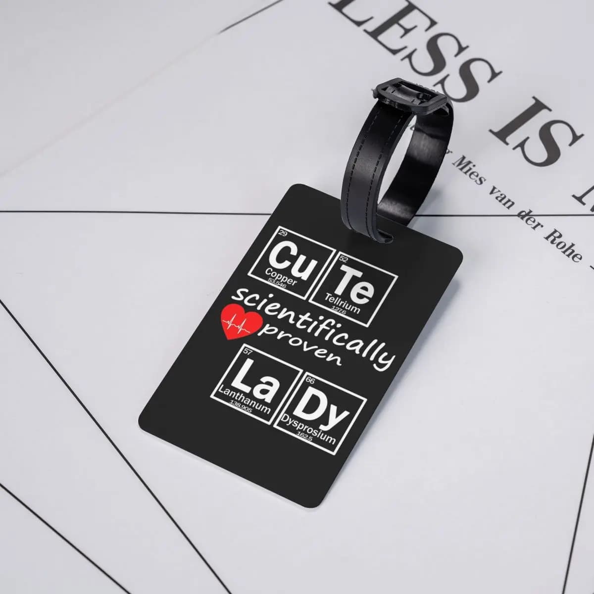Etichette per Bagagli con Tavola Periodica degli Elementi, Accessori per Valigie e Borse da Viaggio, Porta Etichette con Nome e ID
