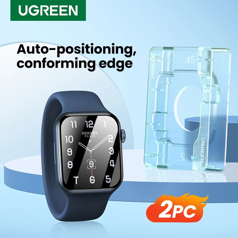 UGREEN 2PCS Per Apple Watch Serie 11 10 9 8 SE3 SE2 5 4 Protezione Dello Schermo Morbido 46 45 44 42 41 40mm Pellicola Protettiva a copertura totale