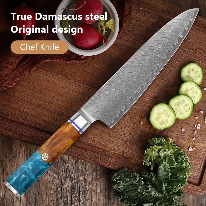 67 layer damask steel kitchen knife 7,5 inch chef knife Japanese cut meat kitchen knife Nakiri kitchen knife super sharp