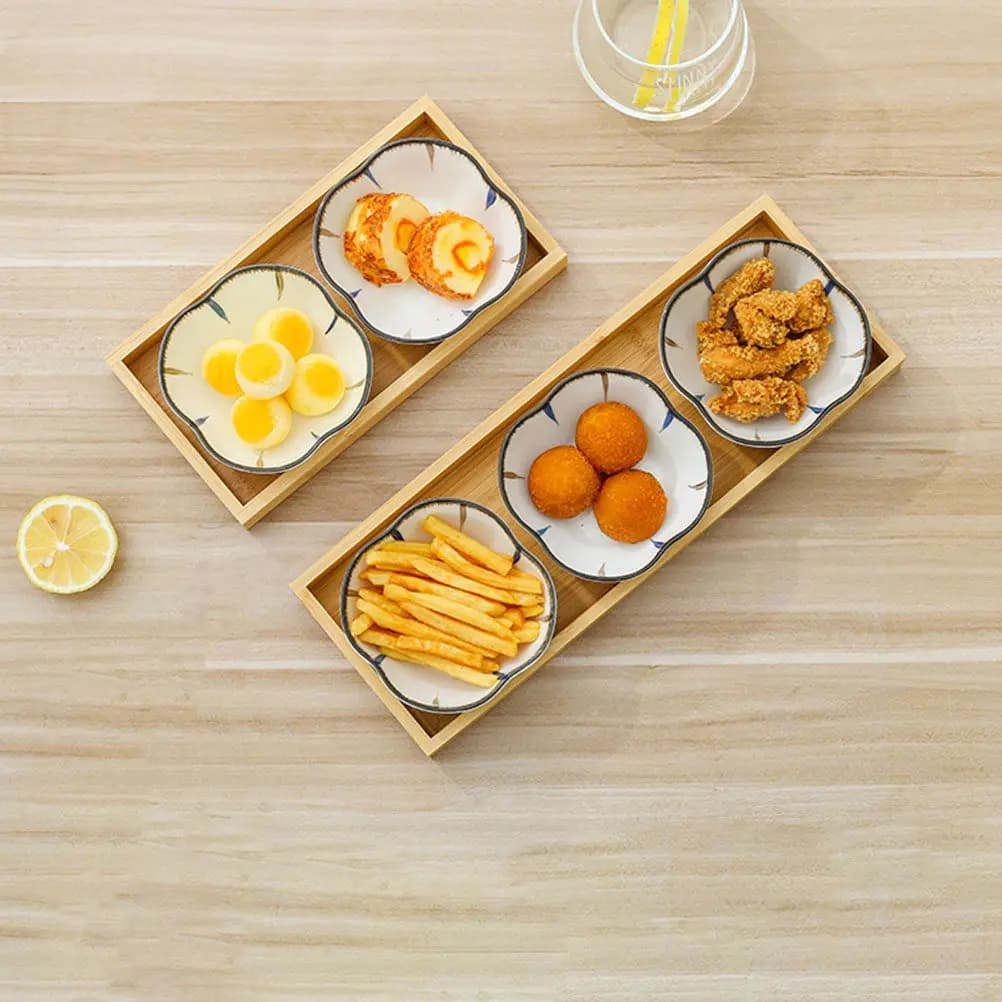 Set di piatti in ceramica per snack, piattini per antipasti, salse, frutta secca, piatto per condimenti in stile giapponese, stoviglie da cucina e bar.