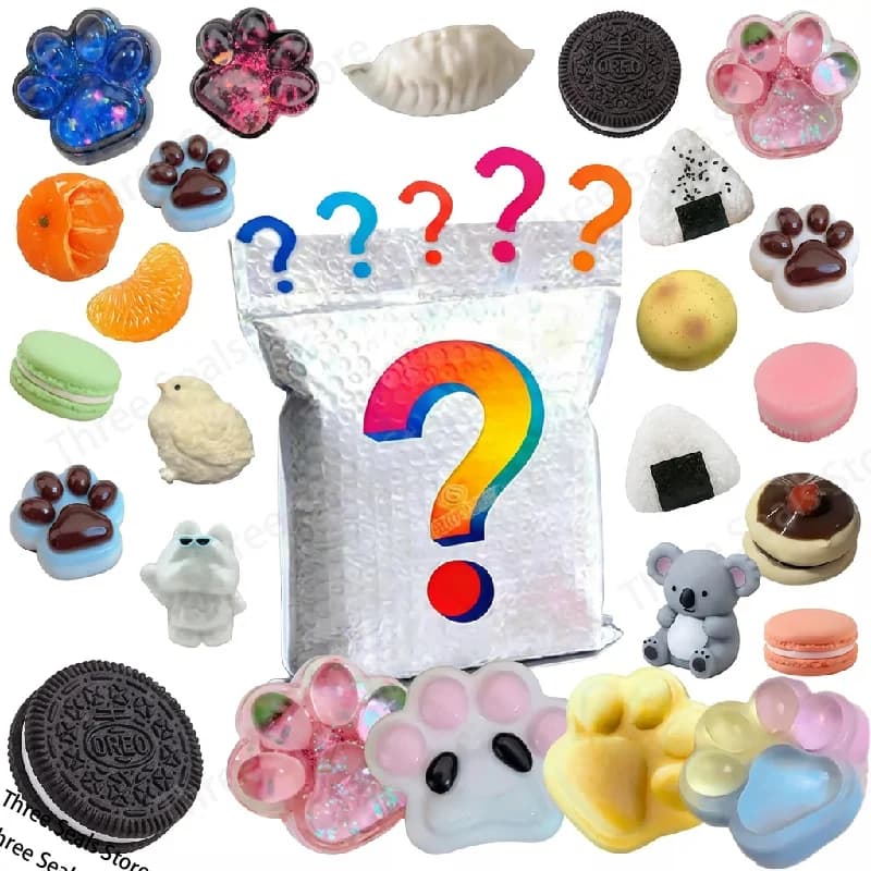 Mistero Agitarsi Giocattoli Borse Cieche Zampa di Gatto Antistress Piede Taba Squishy Jelly Toy Spremere Giocattolo Appiccicoso Simulato Cibo Mochi Giocattolo 2025