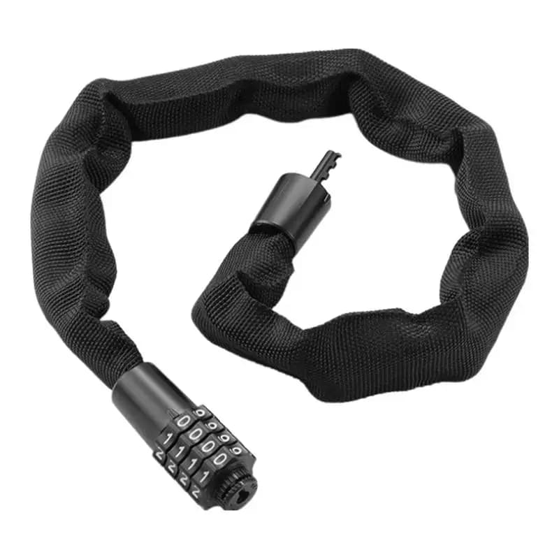 Serrature a catena per bici antifurto lucchetto a catena per bicicletta resistente 3.9 piedi lucchetto a catena lungo sicuro lucchetto a combinazione a 4 cifre per bici Bic