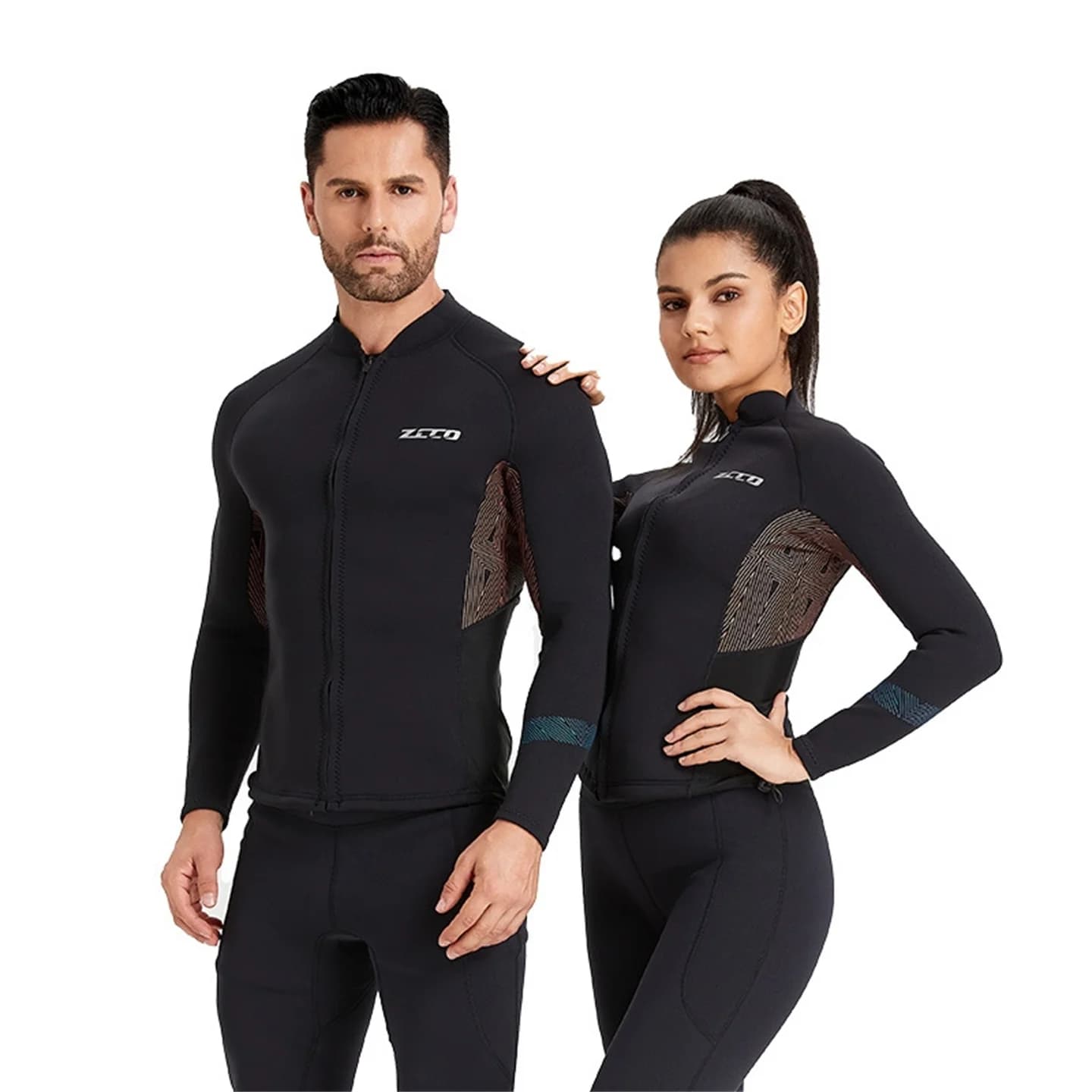 1.5 mm neoprene diving jacket Man Woman Muta separate Scuba Underwater Fishing Snorkeling Surf Coat Winter thermal baths