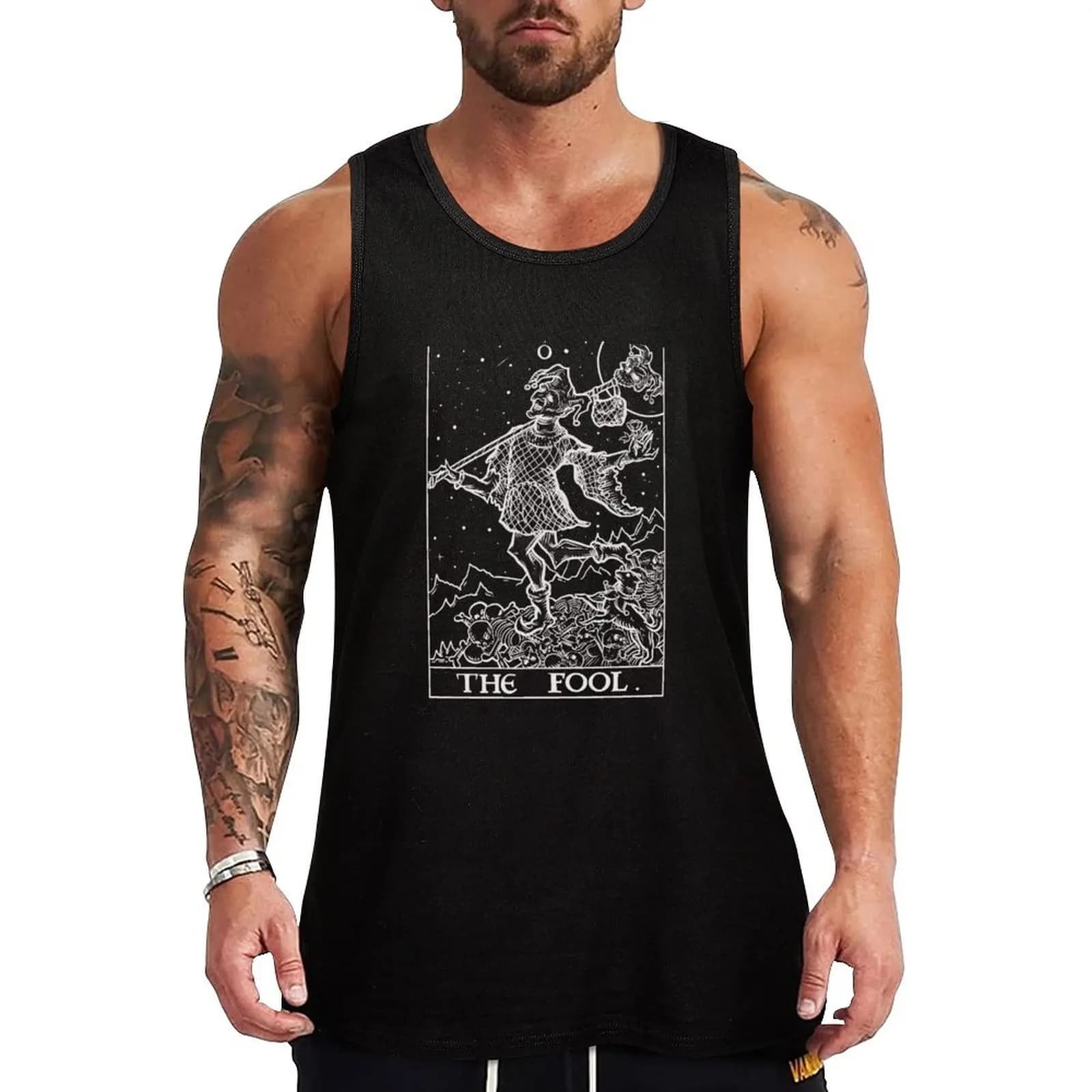 The Fool Tarot Card - Gothic Court Jester Tank Top Cool Dry Tank Top Top estivo leggero senza maniche