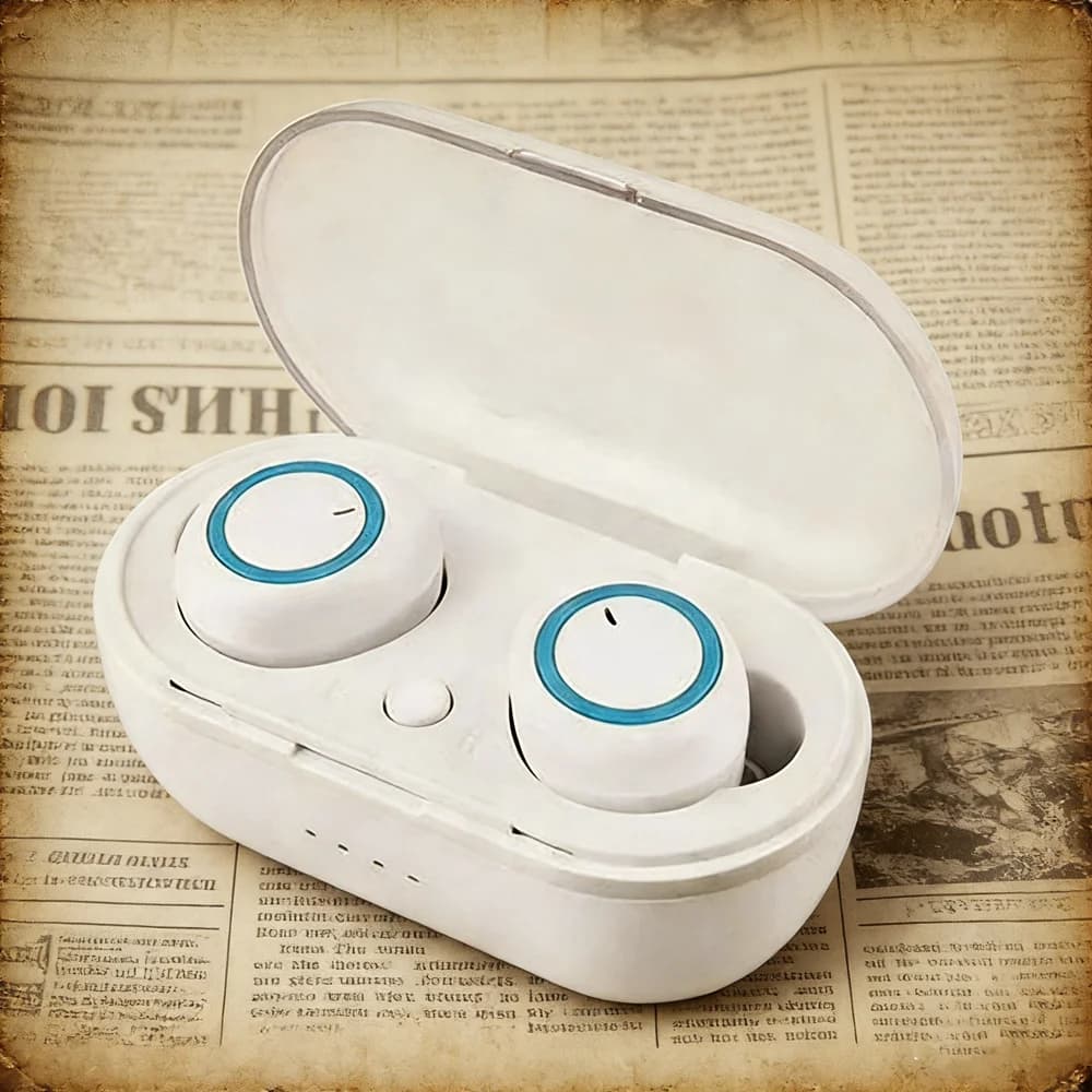 Bluetooth 5.3 TWS Wireless headphones, Stereo Headphones for Gaming with Charging Case