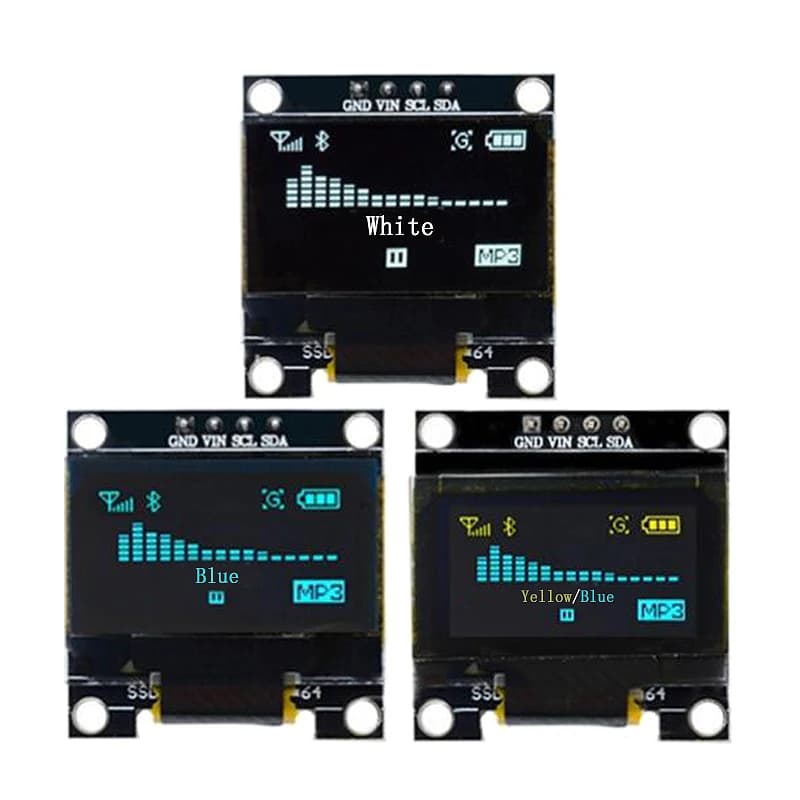 Modulo display LED LCD OLED giallo-blu doppio colore bianco 128X64 per arduino 0,96 "I2C IIC comunicare