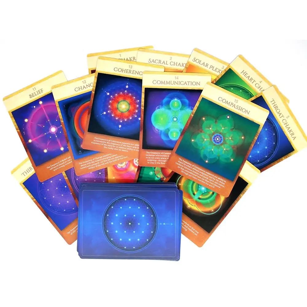 Attivazioni della geometria sacra Carte mazzo Oracle Inglese per giochi da tavolo di carte da gioco per feste regalo di famiglia