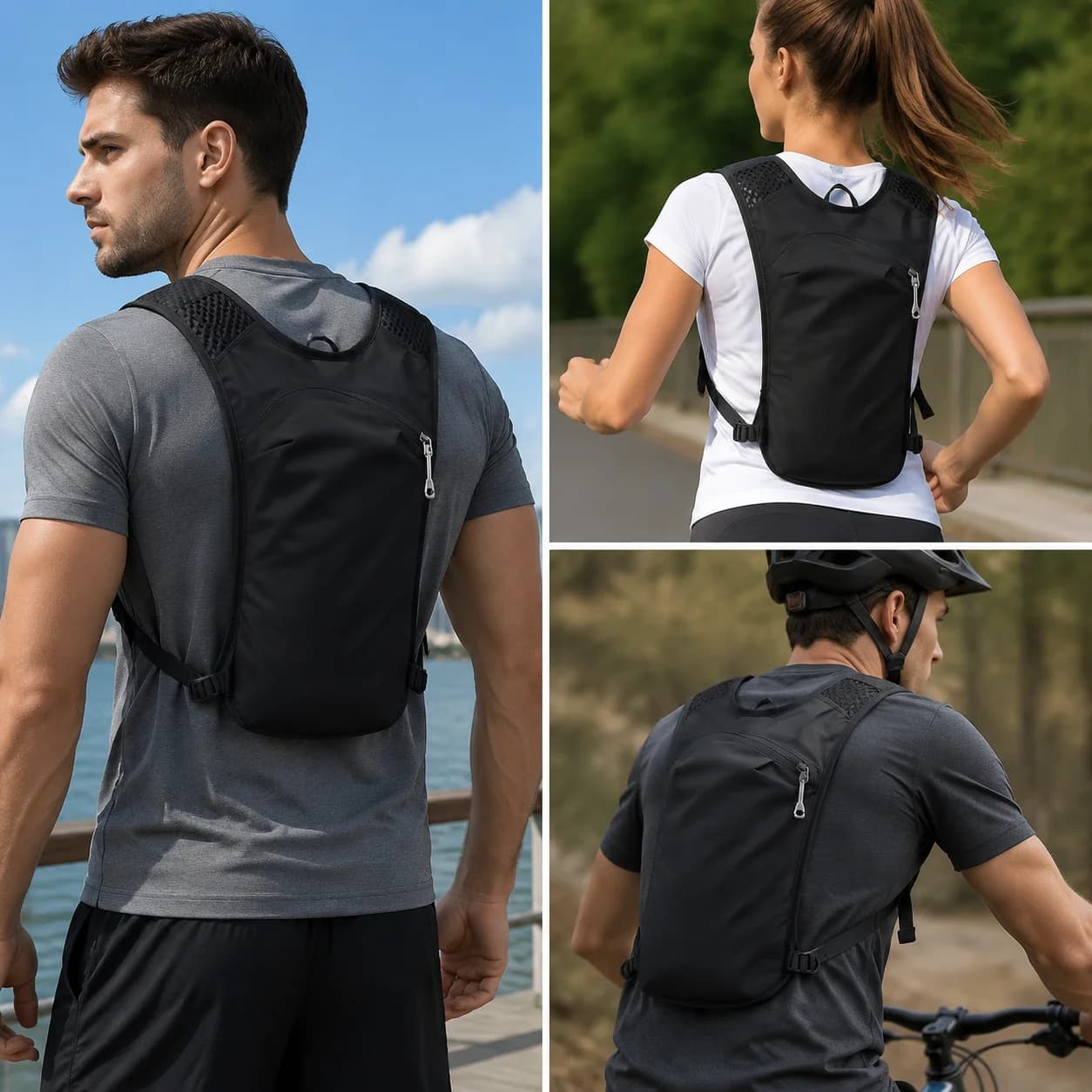 Ultra‑light hydration bladder water bottle marathon race vest waistcoat backpack sports rucksack running bag