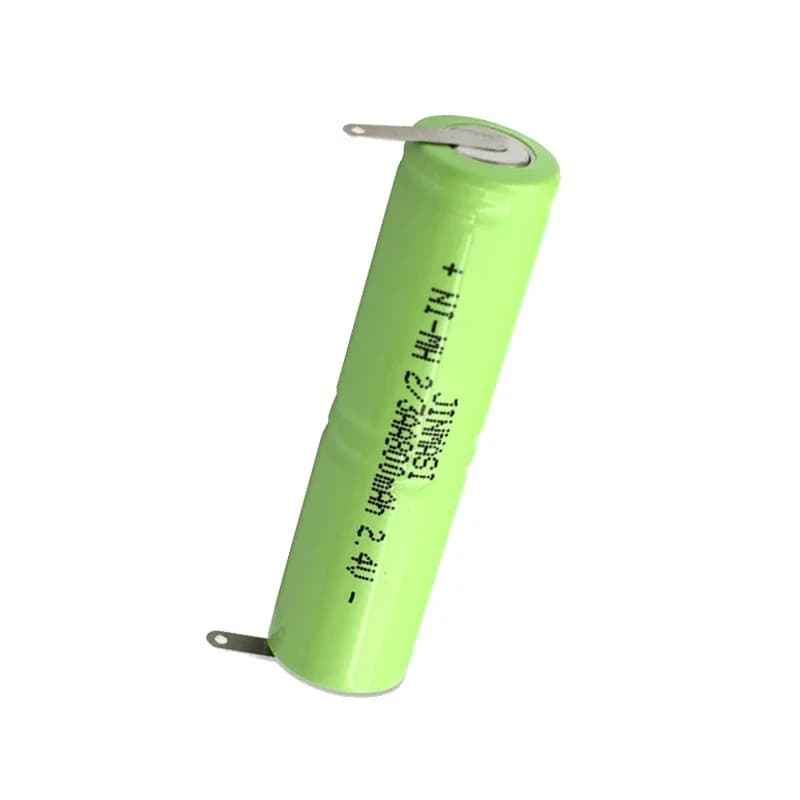Batteria ricaricabile NI-MH 800mAh 2.4V 2/3AA Cella 2/3 AA NI-MH con linguette di saldatura per spazzolino da denti rasoio rasoio elettrico
