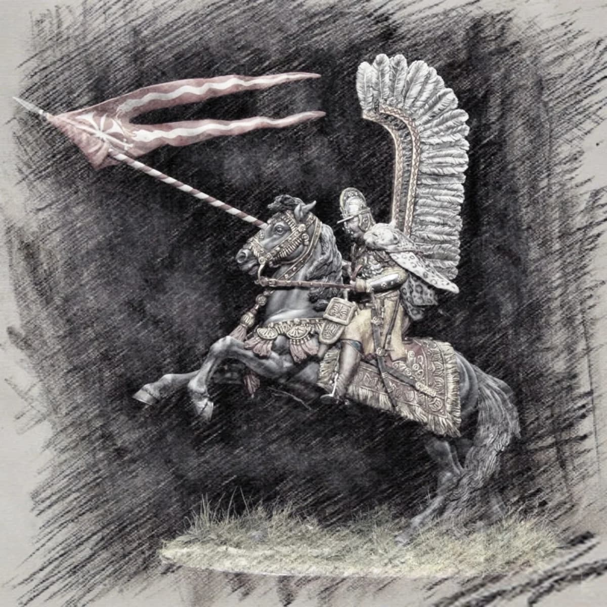 Kit modello non verniciato in resina 1/24, tema militare, cavalleria ad ala polacca non assemblato e non verniciato GK, 1165R