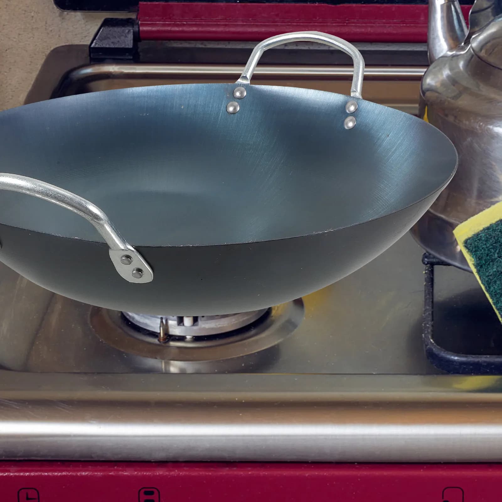 Wok Iron Blue Refined, Multifunction Robusta pan for Kitchen, Essential for Cooking and Frying, Suitable for Gas Stoves