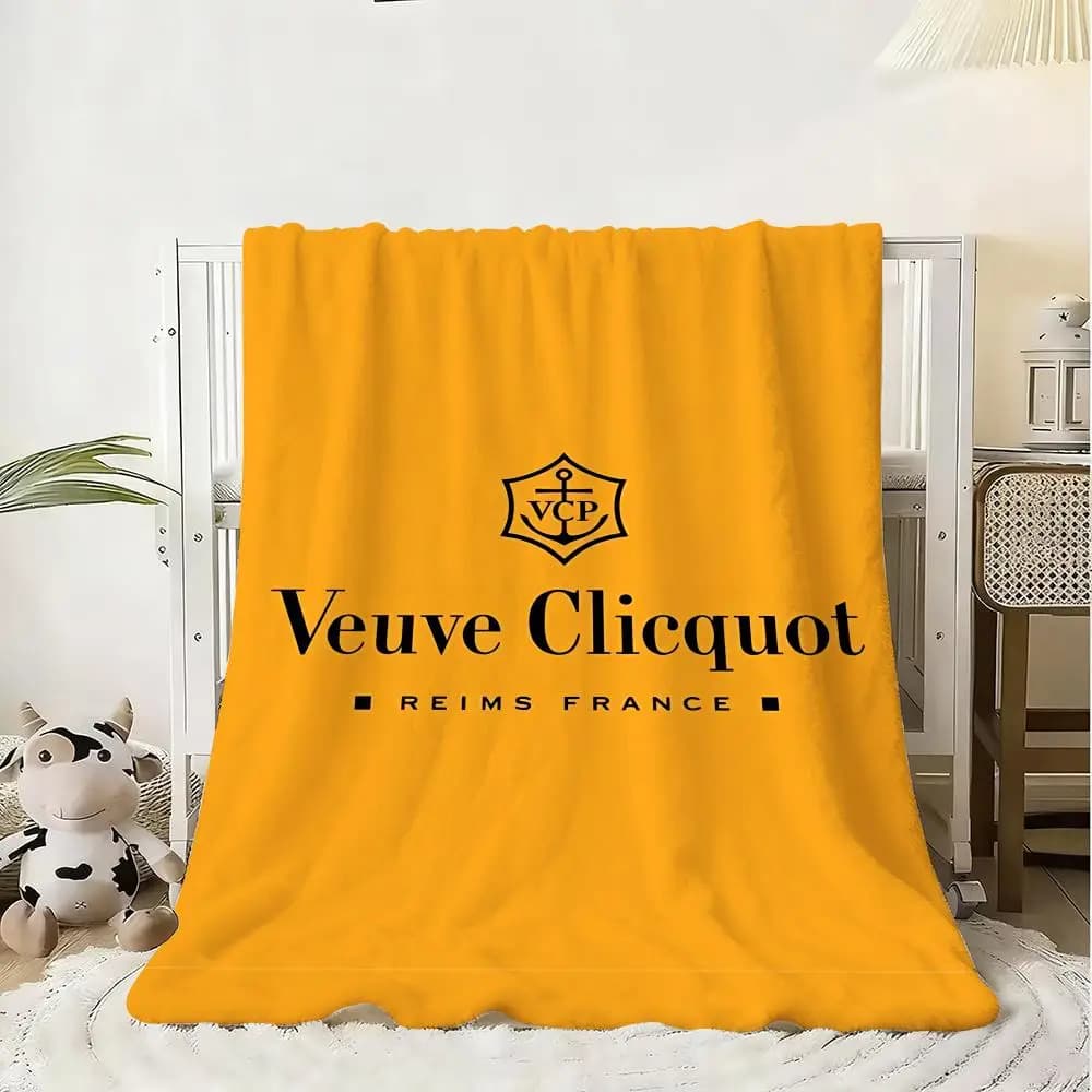 V-Veuve ClicquotS ART Coperta in flanella per bambini, morbida, calda, antistatica, lavabile, per tutte le stagioni
