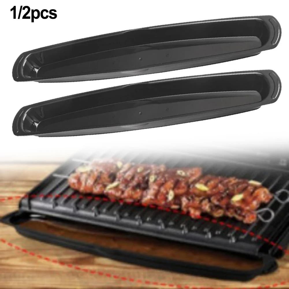 1/2pc 14.5 Pollici Griglia di Ricambio Collettore di Grasso Drip Pan Per George Per Foreman BBQ Collettore Olio Vassoio di Gocciolamento parti di ricambio