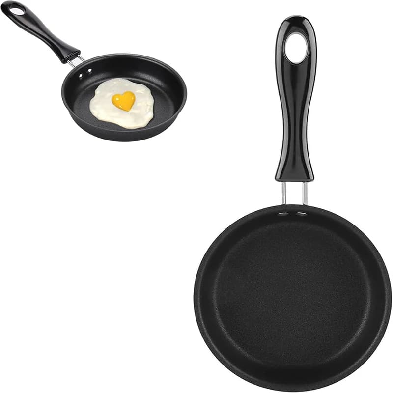 Mini 12cm Anti-stick pan, Portable for Camping, for Omelette, Gas Stoves and Induction Plans, Kitchen Tools