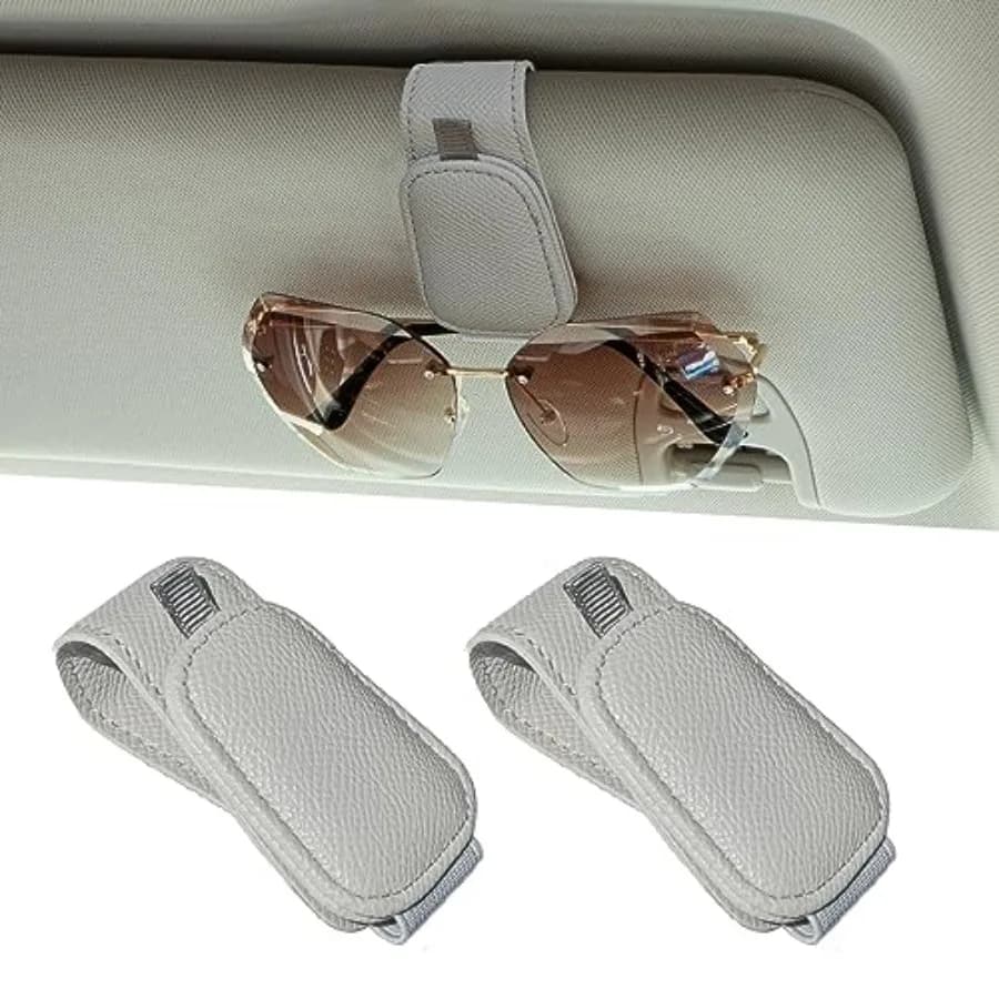 2 Confezioni di Supporti Magnetici per Occhiali da Sole da Auto - Clip Universale per Occhiali di Diverse Dimensioni - Comodo Accessorio per Interni