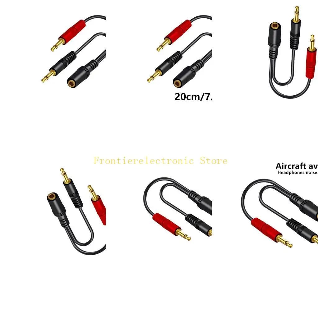 G8DB da 3,5 mm femmina a due microfoni maschi da 3,5 mm e cavo sdoppiatore per laptop