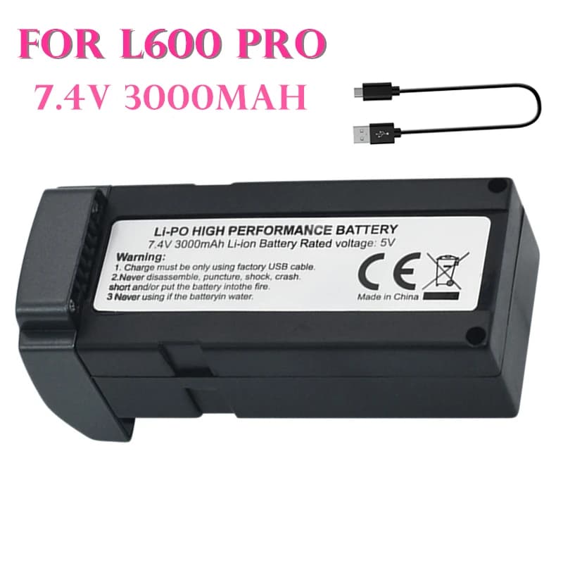 Original battery for drone L600 PRO 7.4V 3000MAH with charger for rechargeable battery for quadcopier for aerial photo drone L600PRO