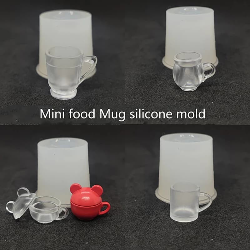 1PC casa delle bambole tazza per bevande stampo in silicone casa delle bambole mini tazze modello accessori per la decorazione della casa delle bambole finta gioca giocattolo