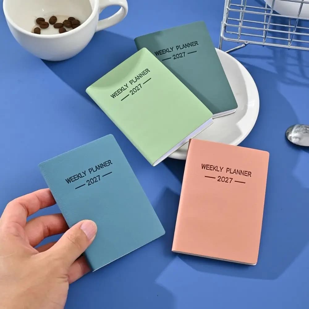 Mini A7 2027 Agenda Book Pocket Portable Diary Weekly Planner Notebooks Students