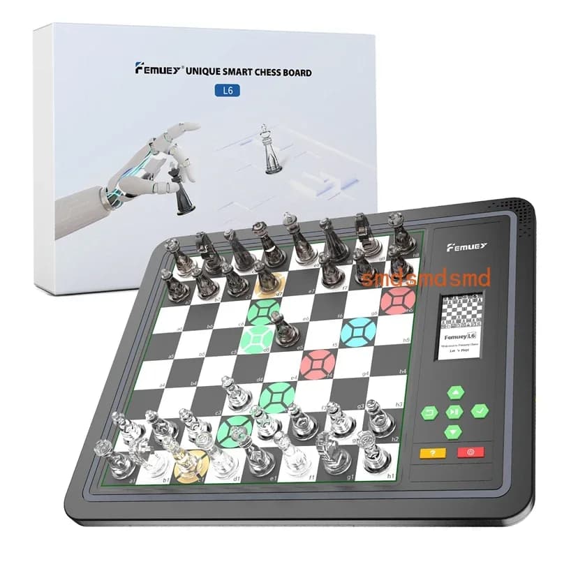 Scacchiera Elettronica di Lusso con Pezzi in Cristallo, Sistema di Insegnamento Intelligente, Set di Scacchi Elettronici per Principianti e Regali per Bambini