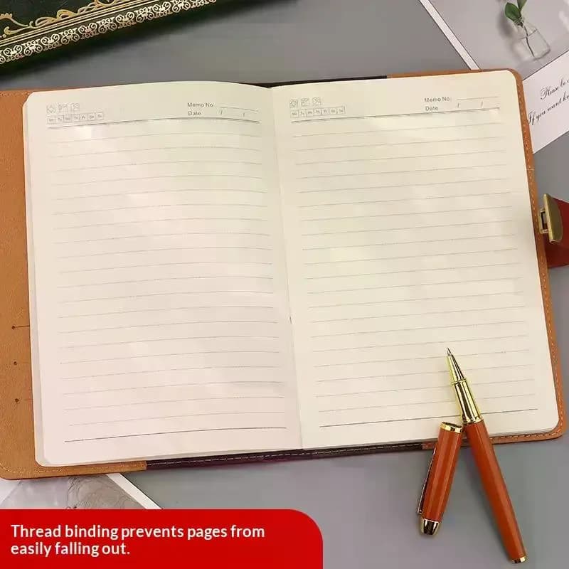 A5 Retro Digital Password Notebook Journal With Lock Diary PU Leather Privacy Notebook Sub-Password Lock Notebook Supplies