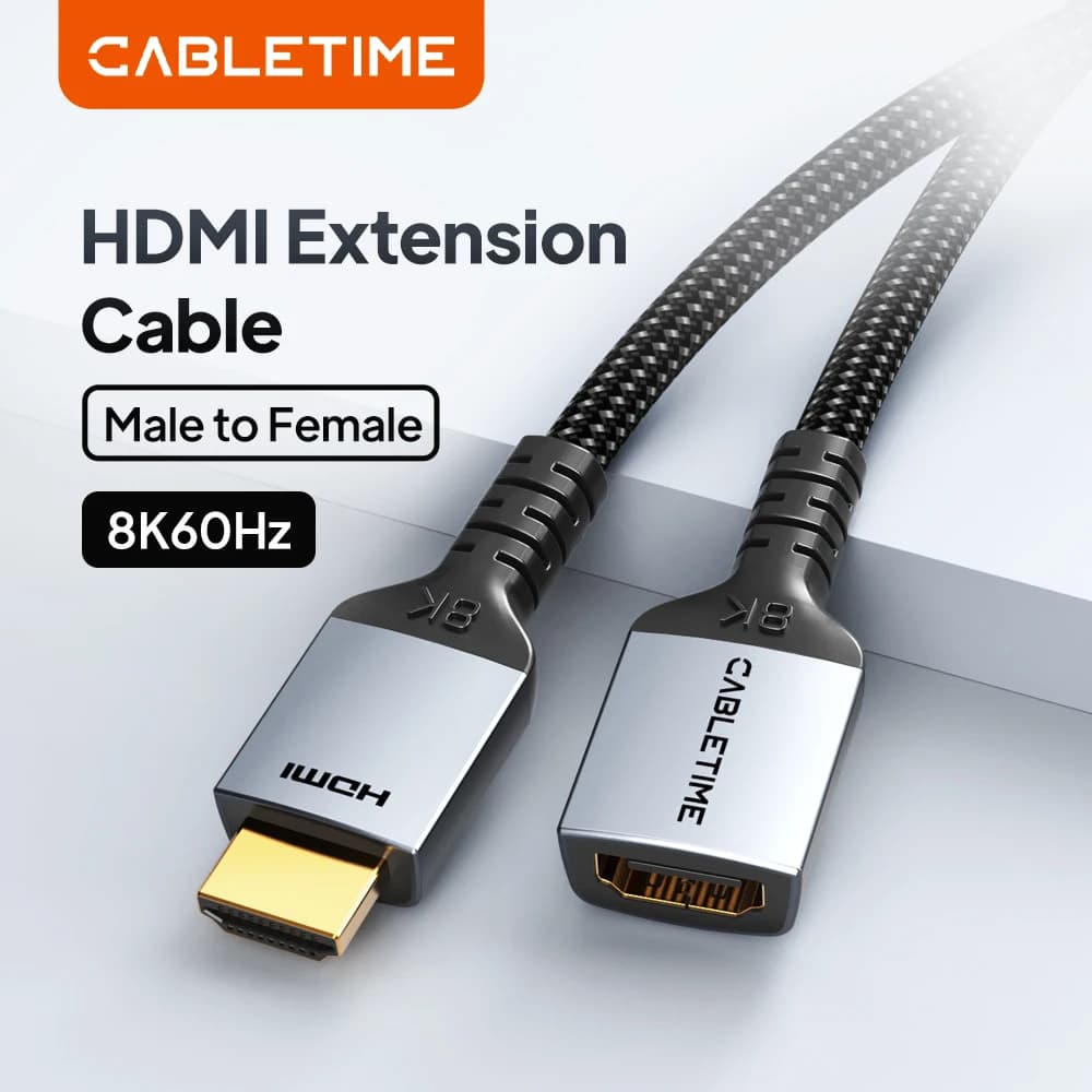 HDMI 2.1 CABLEE 8K 60Hz 48Gbps extension cable for Laptop, Monitor, PS4, Switch