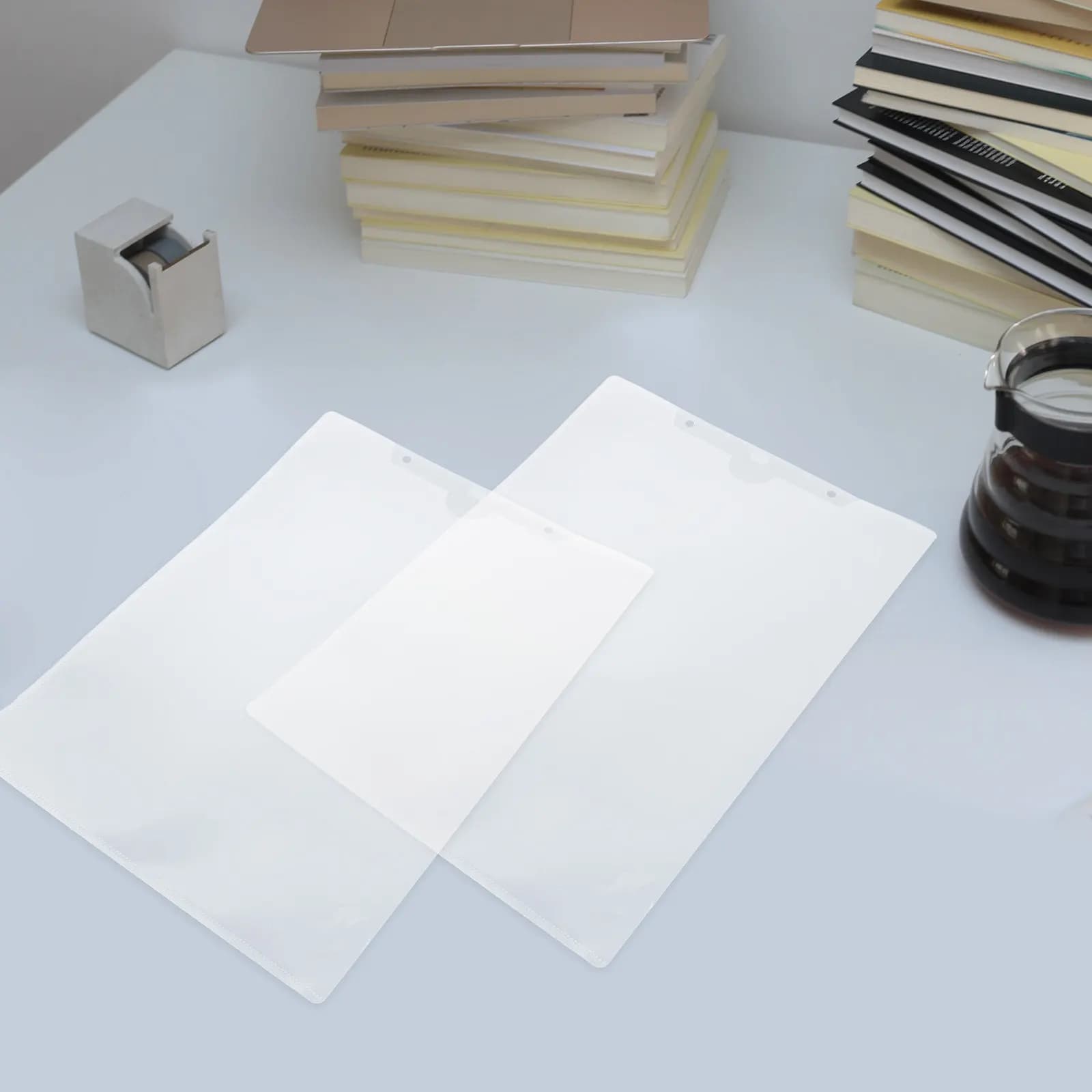 10 Pezzi Cartelle Portadocumenti Trasparenti da Appendere, Organizzatore Portatile per Documenti, Porta Documenti per Ufficio