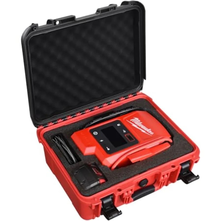 Custodia Rigida Impermeabile per Milwaukee M18 Hotshot Jump Starter 3841-20, Scatola Protettiva Personalizzata con Schiuma per il Trasporto del Jump Starter