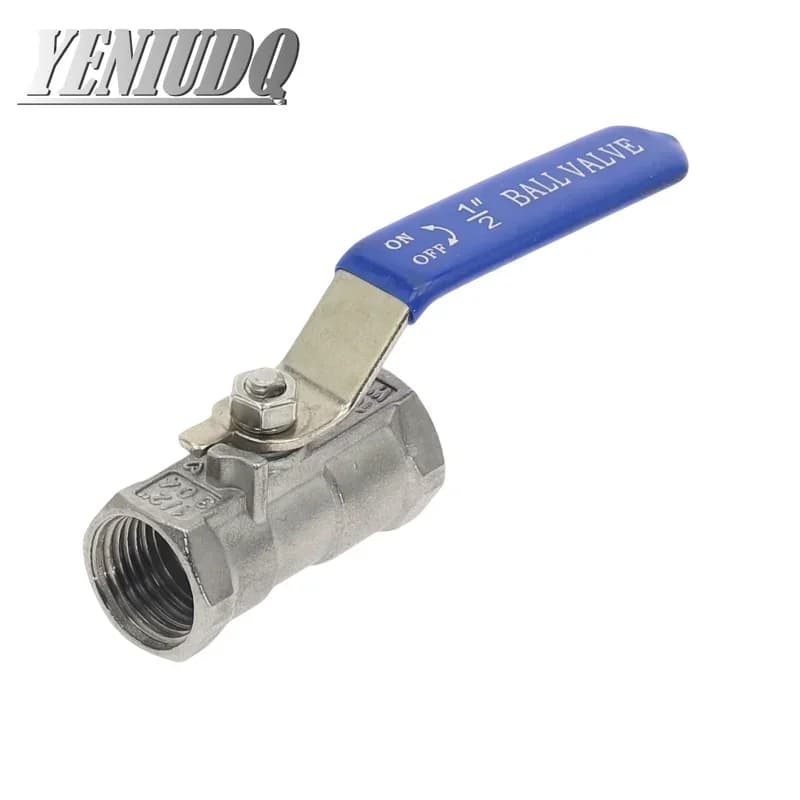Valvola a sfera per tubo in acciaio inossidabile SS304 1/4" 3/8" 3/4" 1" 1-1/4" 1-1/2" 2" BSPT Valvola a sfera ON-OFF sanitaria filettata femmina diritta
