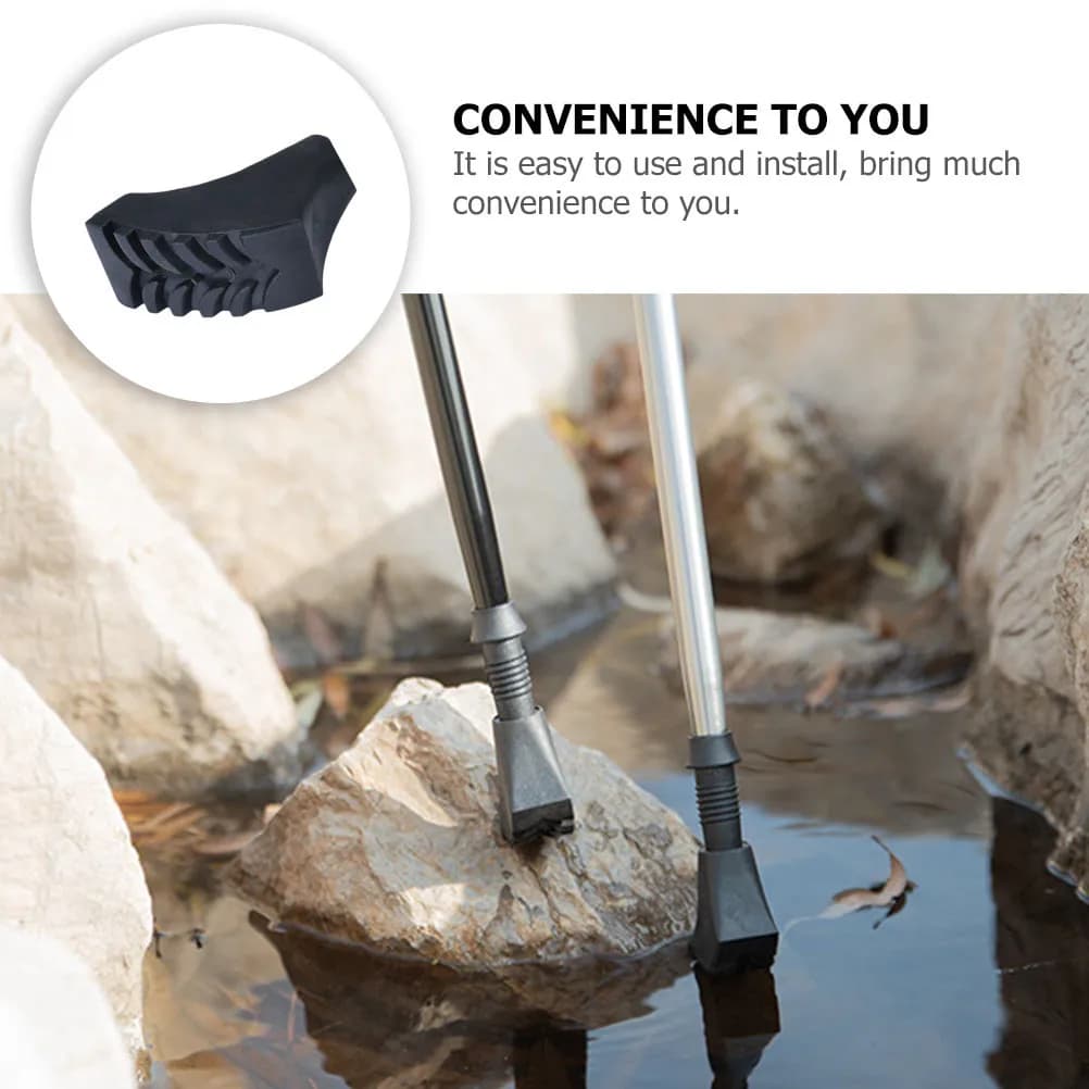 3 Protective Parts for Trekking Sticks, Covers-Punta Durevoli for Sticks, Covers-Piede for Camping Sticks and Seniors