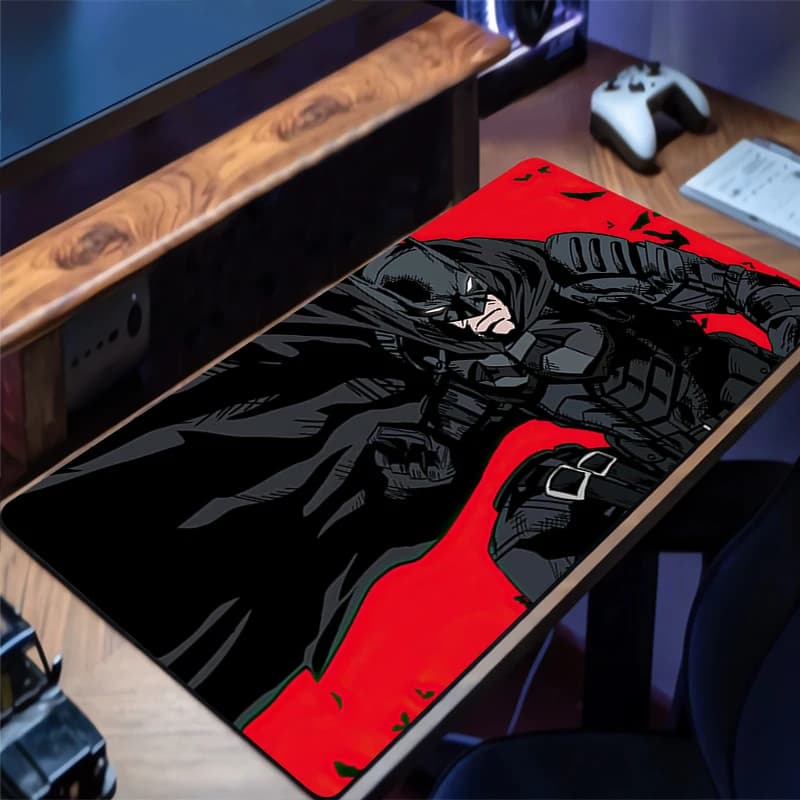 Tappetino per mouse da gioco B-batman HD Computer da ufficio Tappetino per mouse in gomma antiscivolo Tappetino per tastiera particolare lungo Tappetini da scrivania