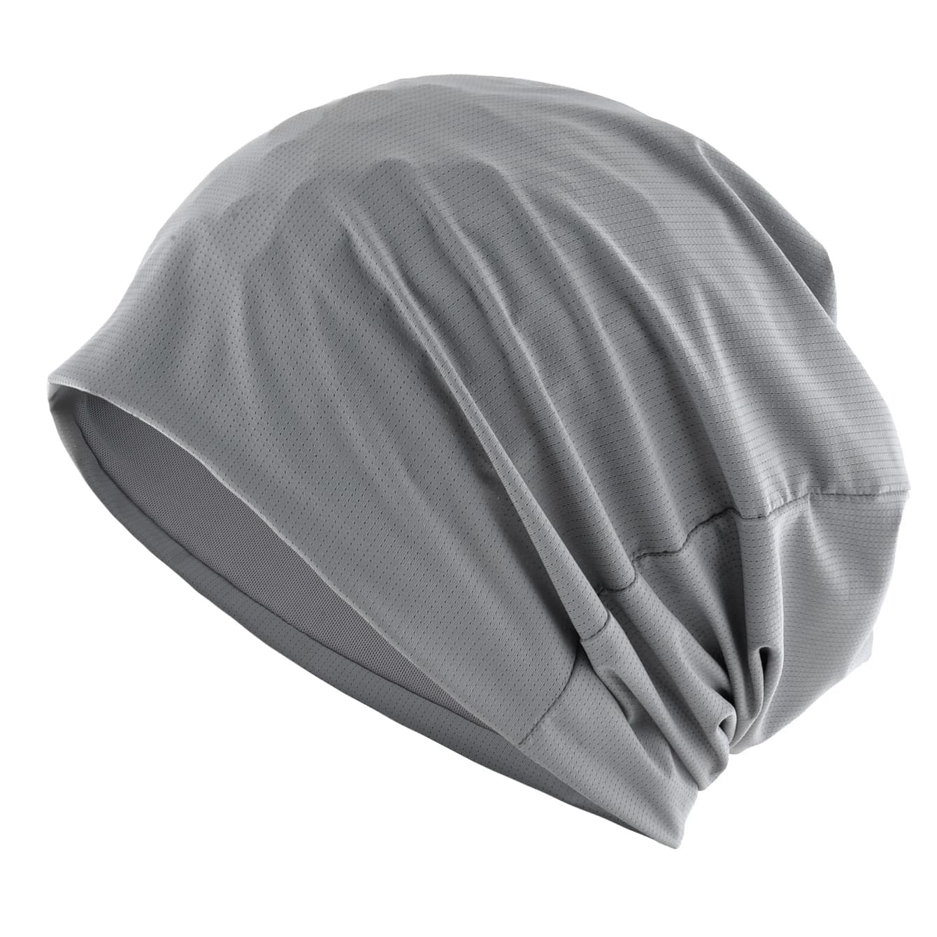 Primavera Estate Unisex Skullies Berretti Doppio Strato di Maglia Traspirante Morbido Freddo-Touch Cappello Solido da Uomo Outdoor Casual Cappello Sportivo da Donna