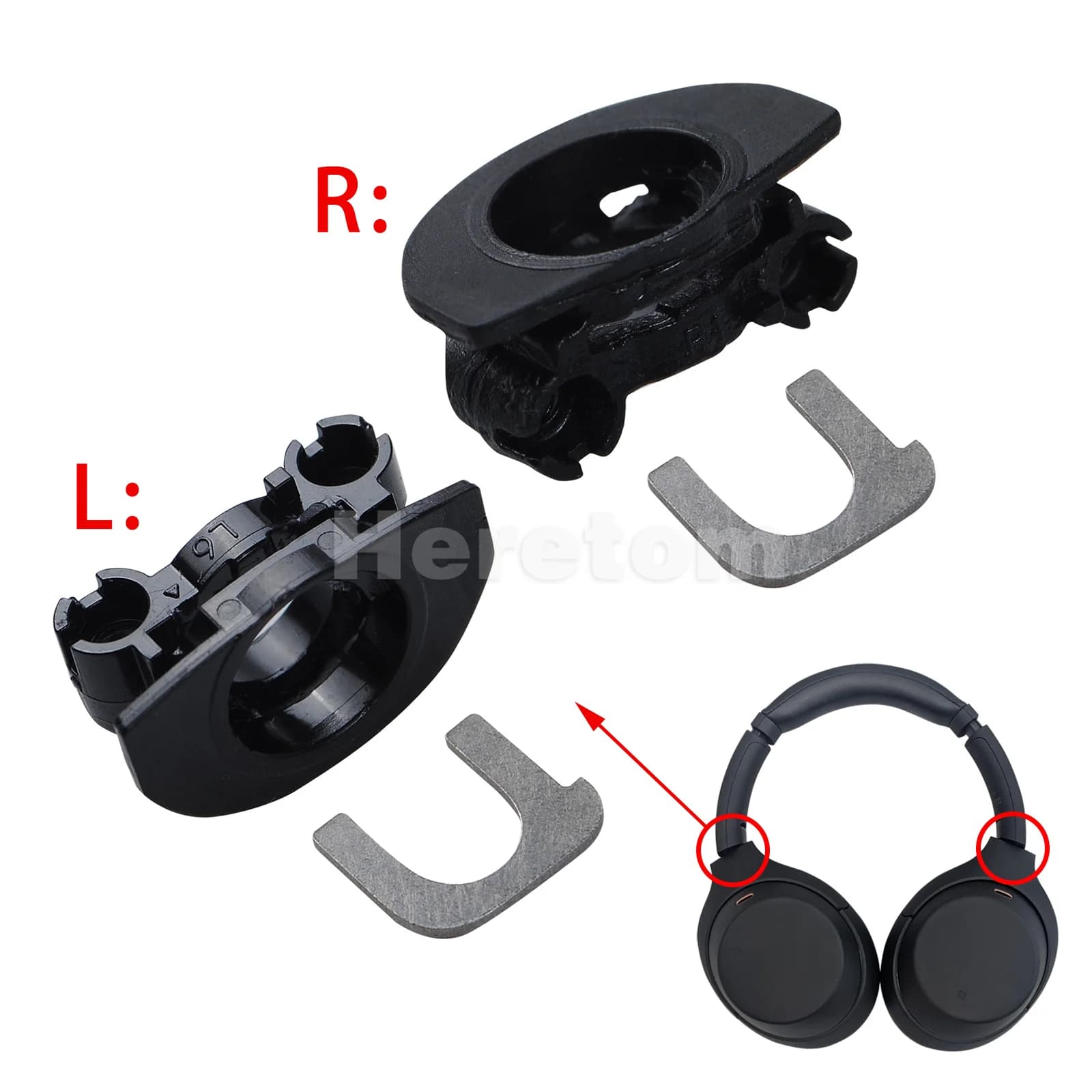 Nuovo ricambio per cuffie Sony WH-1000XM4 Cerniera in plastica Girevole DESTRA o SINISTRA Parti