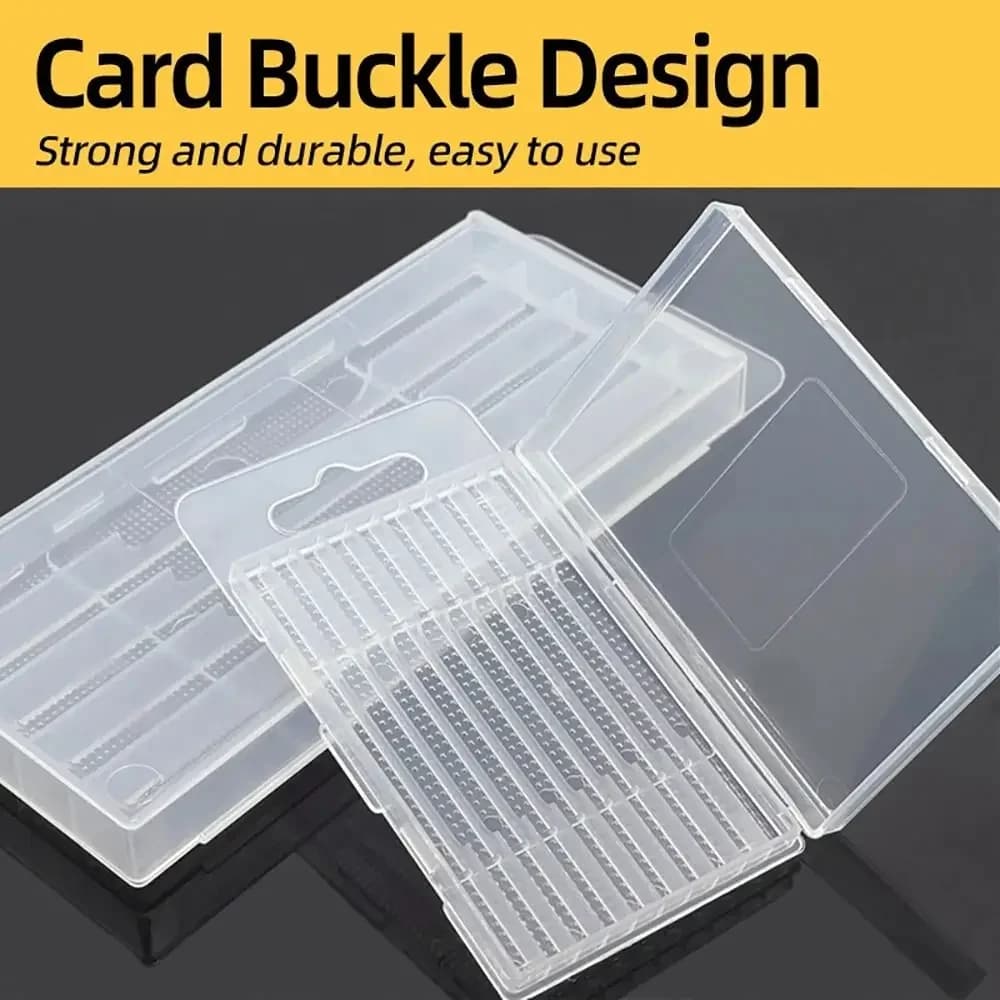 1 pcs transparent plastic drill bit storage box 5/10 holes housing for tool parts multi-channel hardware box