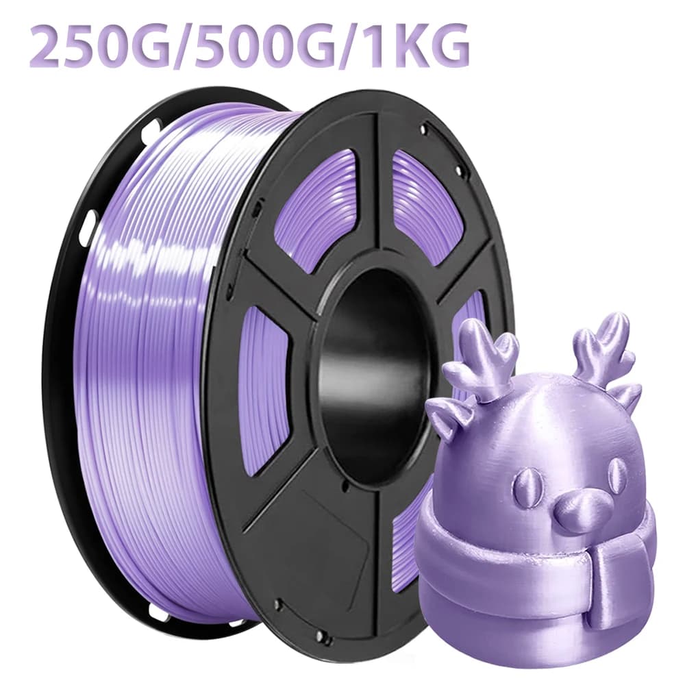 Filamento per Stampante 3D 250g 500g 1kg PLA Seta Viola Chiaro 1.75mm per Stampante 3D Materiale Filo Confezionato Sottovuoto