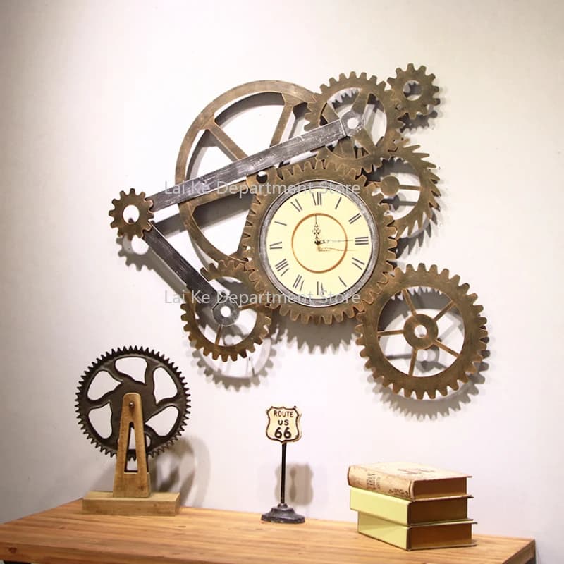 Orologio da parete creativo con decorazione da parete in ferro per la casa