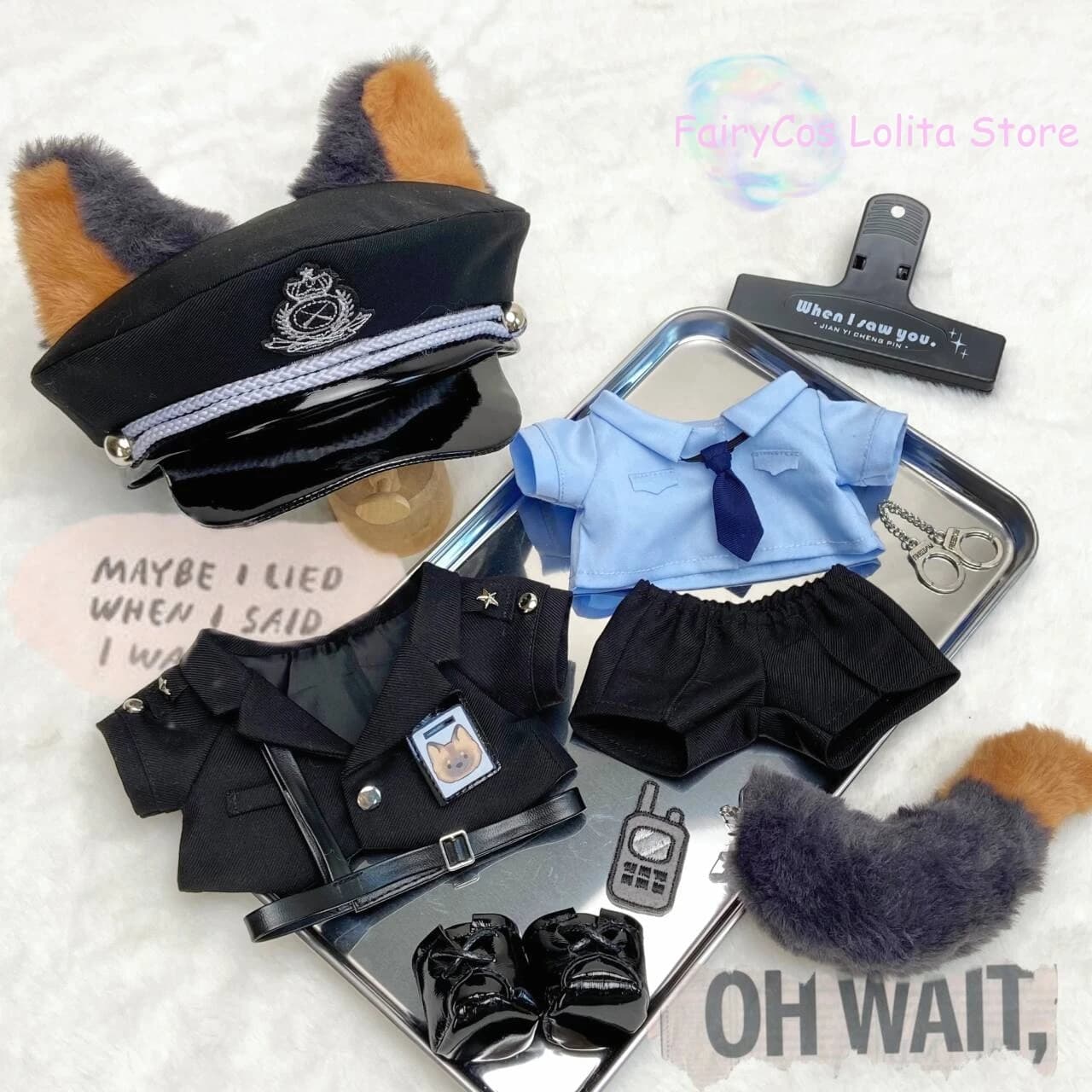 Fashion Fox Pursuit Plan Uniform Series Abiti per vestiti carini da 20 cm Abbigliamento per costumi Accessori per oggetti di scena cosplay