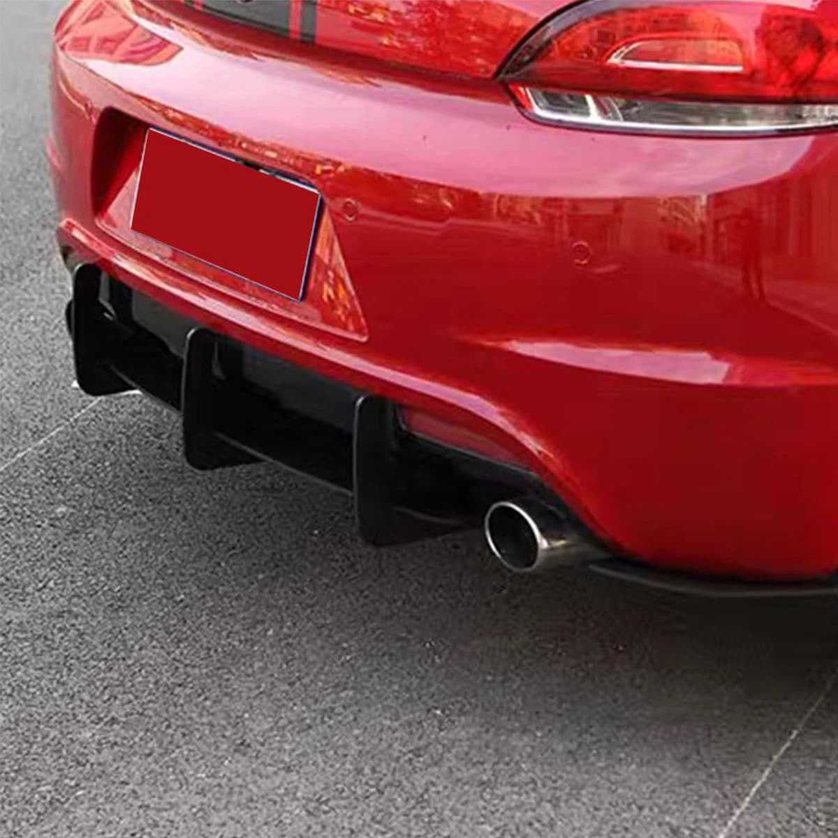 Diffusore Posteriore Nero per Auto, Splitter Spoiler, Protezione Paraurti Posteriore per Volkswagen Scirocco R 2015-2016
