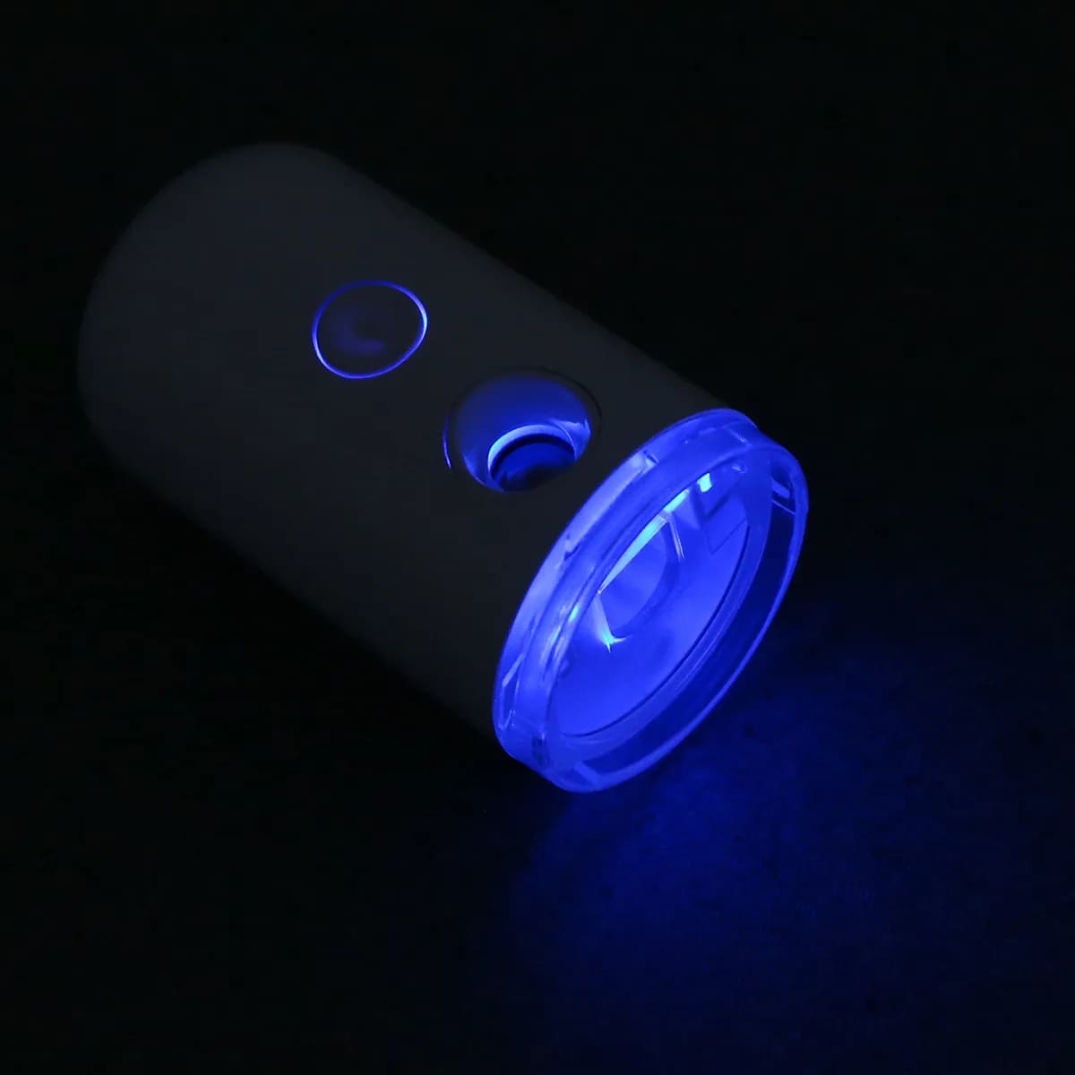 Mini Portable Facial Steamer for Deep Hydration Nano Mist USB Rechargeable ABS Body Non Slip Grip Skin Care White