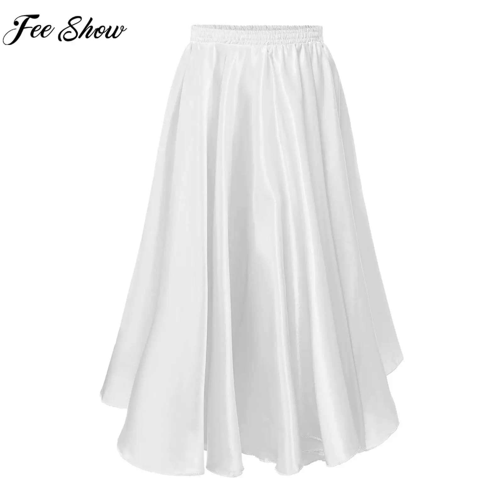 Kids Girls Chiffon 360 Degree Flamenco Dance Maxi Skirt Spanish Paso Doble Bullfight Ballroom Latin Tango Performance Costume
