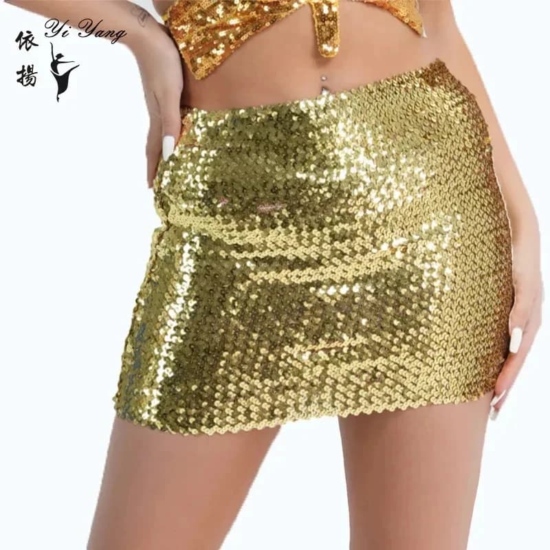 e,4;v'6\k/Sequin Wrapped Hip Stage Dance Nightclub Half Skirt Party Performance Sh5;g'8.n/3\