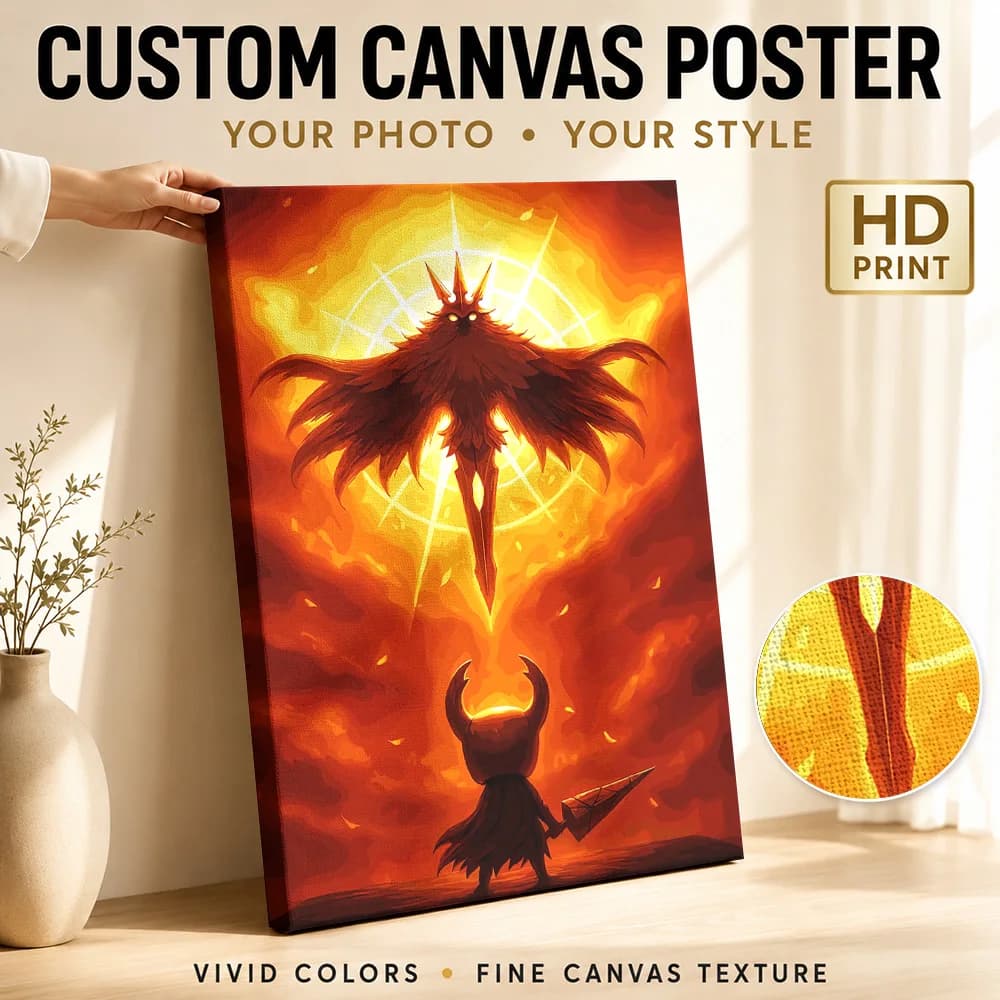 The Knight faces the Radiance Framed Canvas Poster Custom Photo Modern Pop Culture Wall Art for Living Room Bedroom Decoration