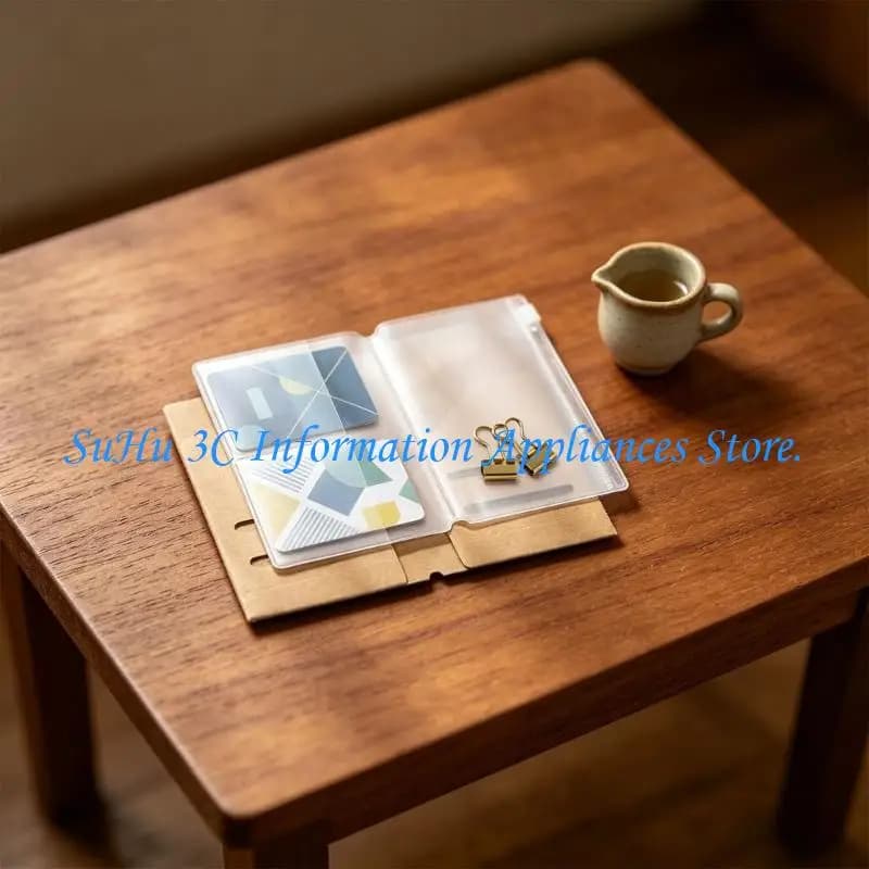 Set Of 6 Kraft Paper File Folders With Clip For Business Trip