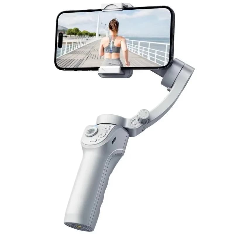 Stabilizzatore Gimbal per Smartphone SF18 con Tracciamento Automatico del Viso AI a 360°, Treppiede Selfie Stick BT Portatile, Gimbal Professionale con Funzione di Tracciamento