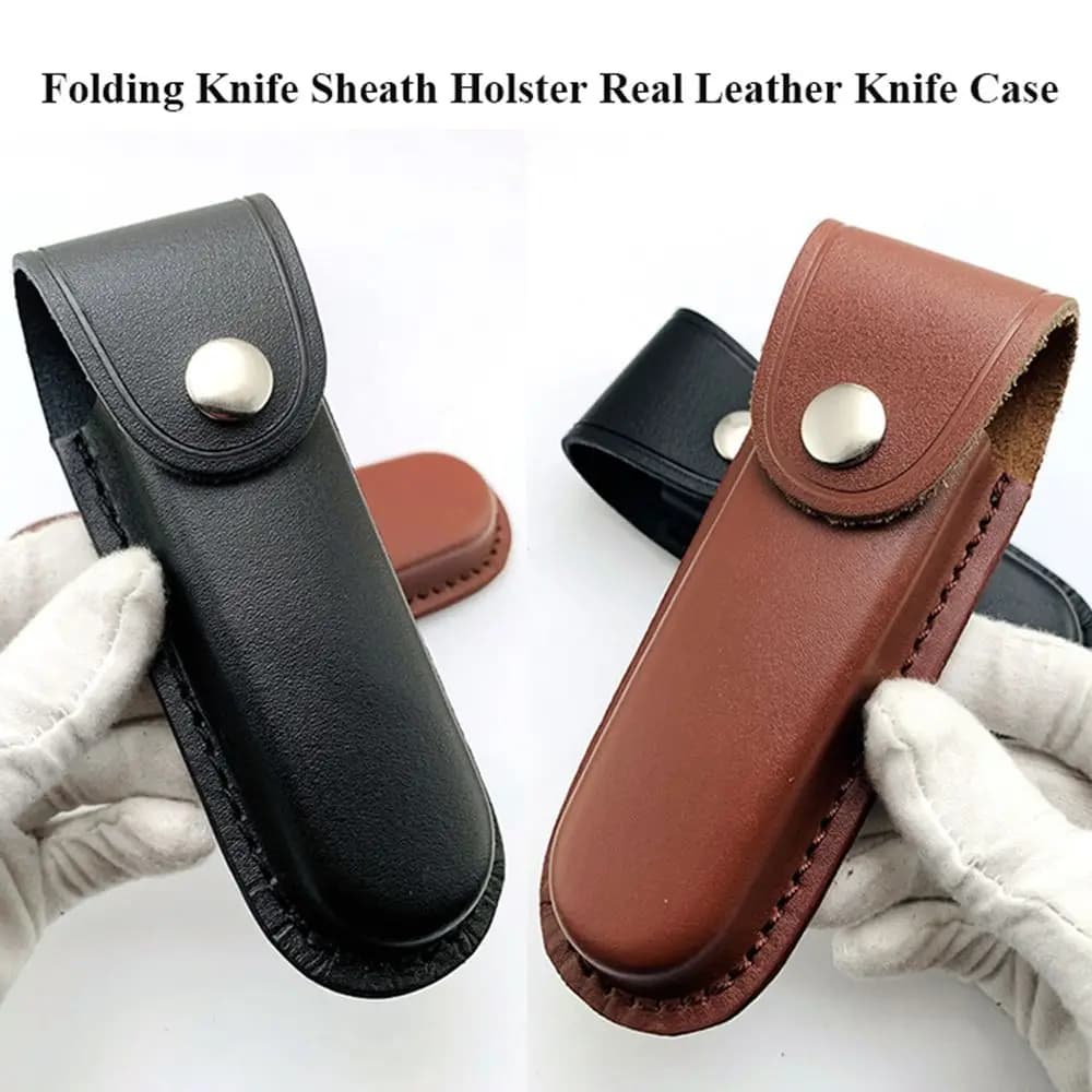 Multitool custodia in pelle pieghevole coltello guaina lama fissa fodero fondina cintura anello Clip custodia supporto marsupio esterno