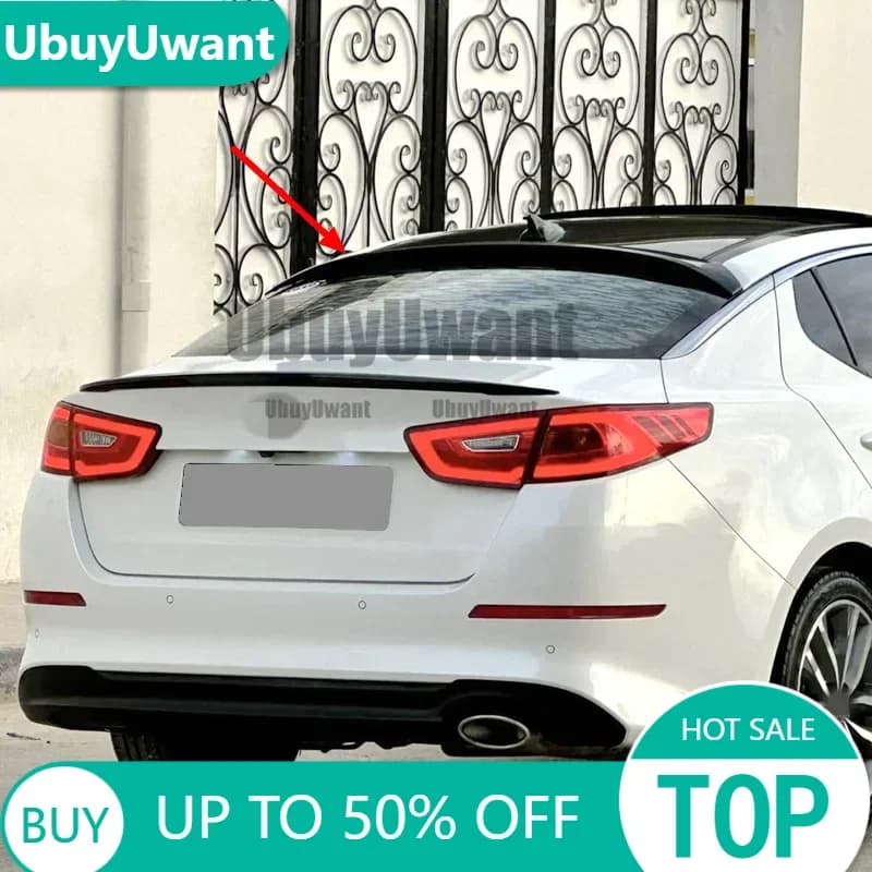 For Kia K5 Optima 2011-2019 Black Spoiler With Brake Light Roof Spoiler Rear Trunk Boot Wing Lip Roof Tail Spoiler Car Styling