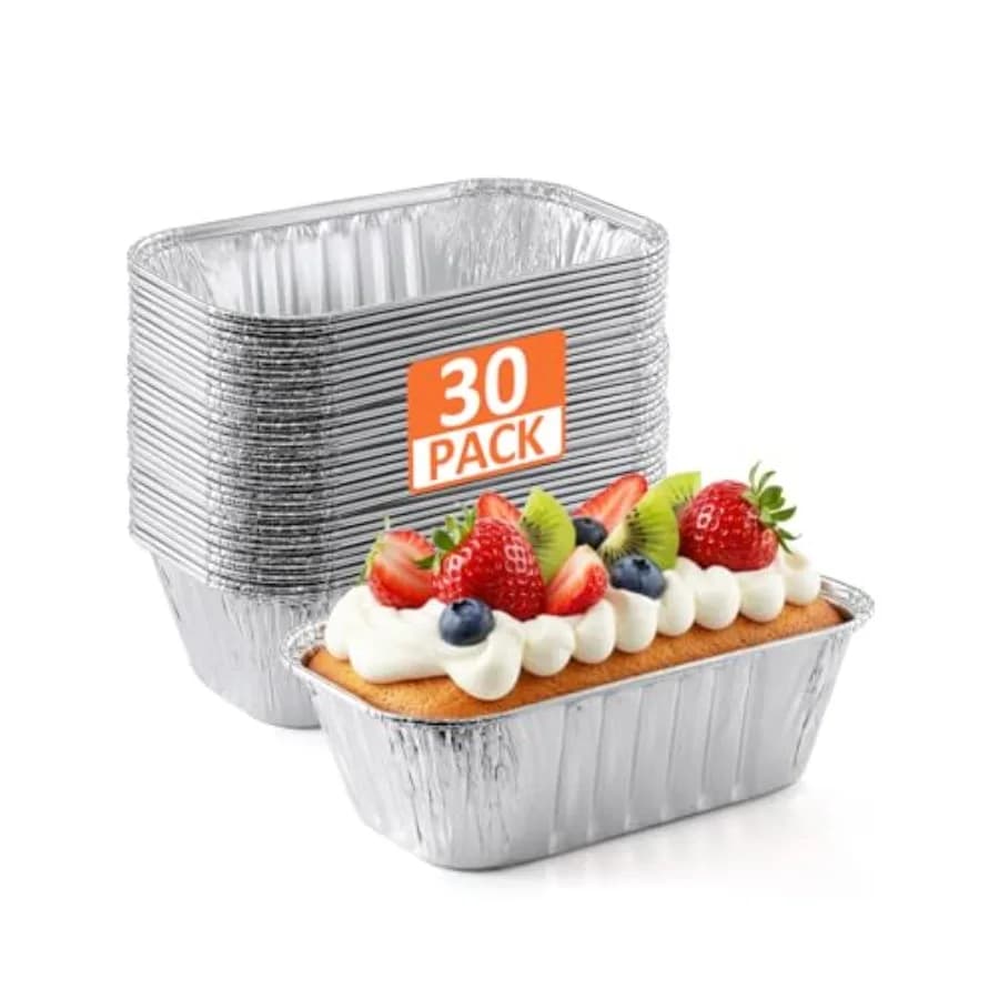 6x3.5x2 Disposable Aluminum Loaf Pans - 1 Lb Mini Loaf Pans, Small Aluminum Tin Foil Baking Pan, Food Containers for Baking, Ca