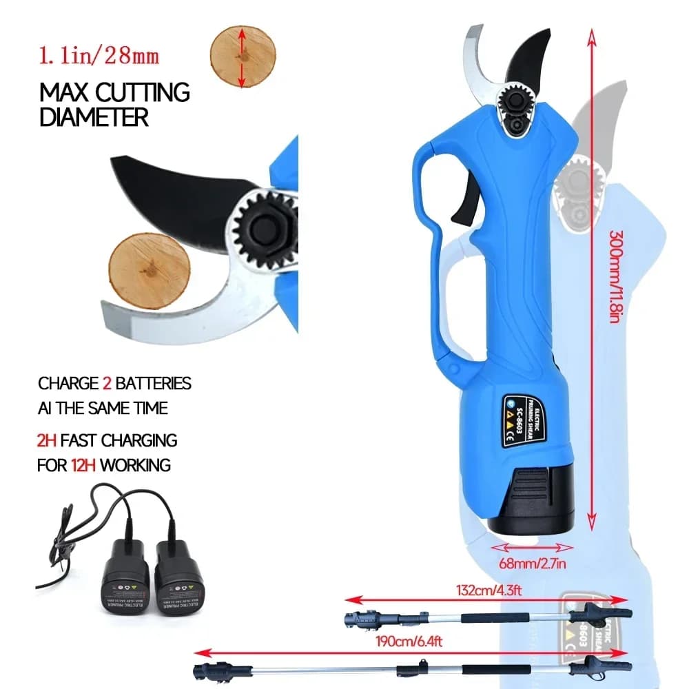 l 16.8V Battery Powered Lithium-ion pruning shears Efficient Electric Scissors Bonsai Electric Tree Coppers Garden Tools SC-86