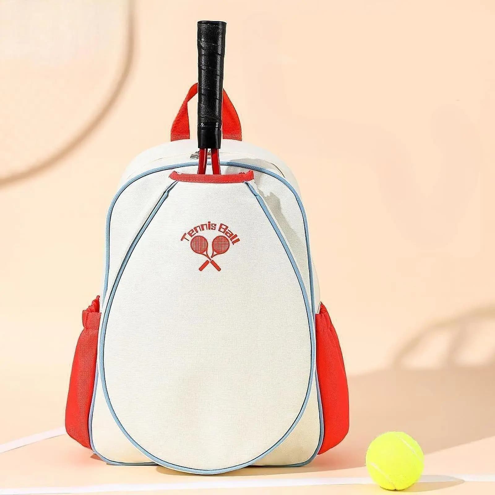 Polyester Tennis Backpack Large Storage Bag for Pickleball Paddle Pick Ball Outdoor Sport Organizer