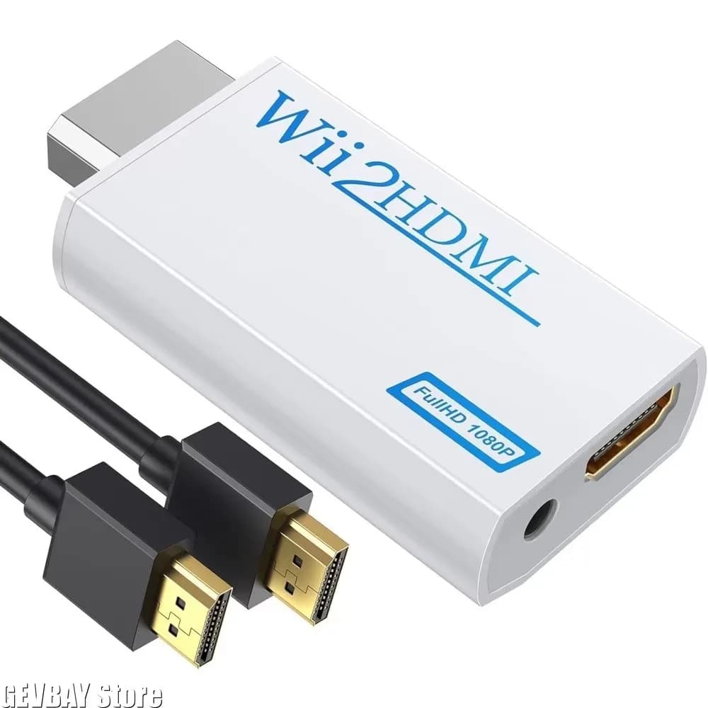 Adattatore HDMI Full HD per Console Wii con Cavo Audio Video Jack da 3,5mm 720P per PC e Monitor HDTV